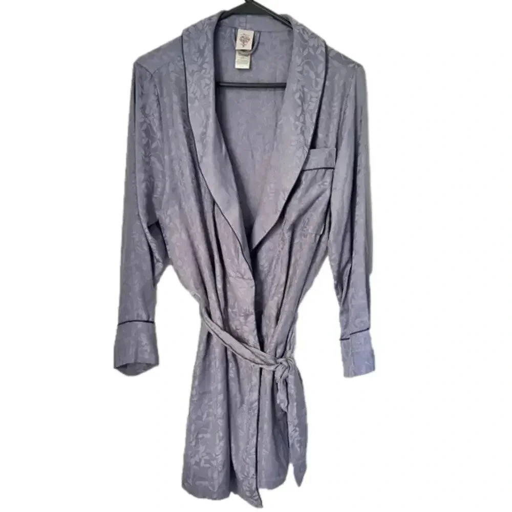 In Bloom By Jonquil Satin Floral Coordinating Wrap Robe NWT